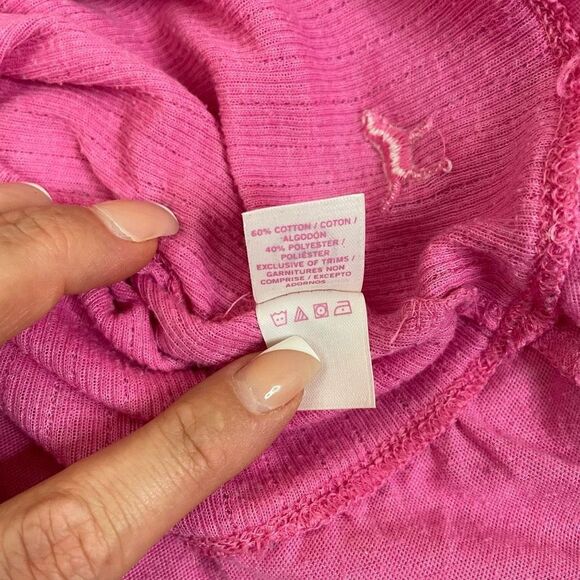 PINK| Thermal| Button up| with Ruffle| Lounge Top - Picture 8 of 12